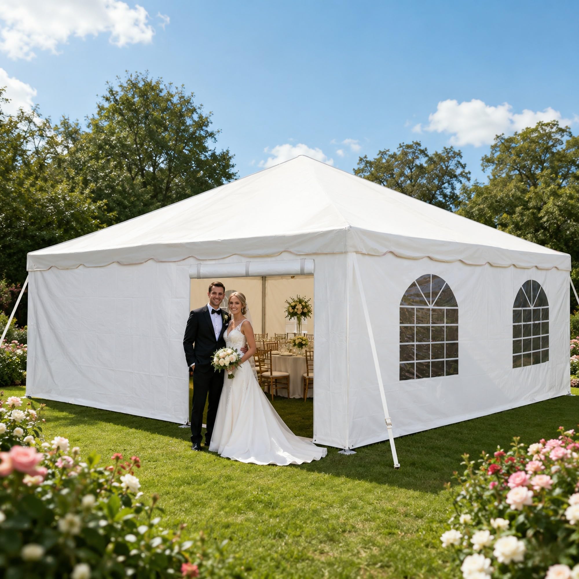 Amazon.com: Party Tents Direct 20 x 20 Foot West Coast Frame Tent